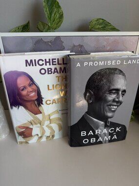 Michelle Obama & Barack Obama Hardcover Memoir Book Bundle